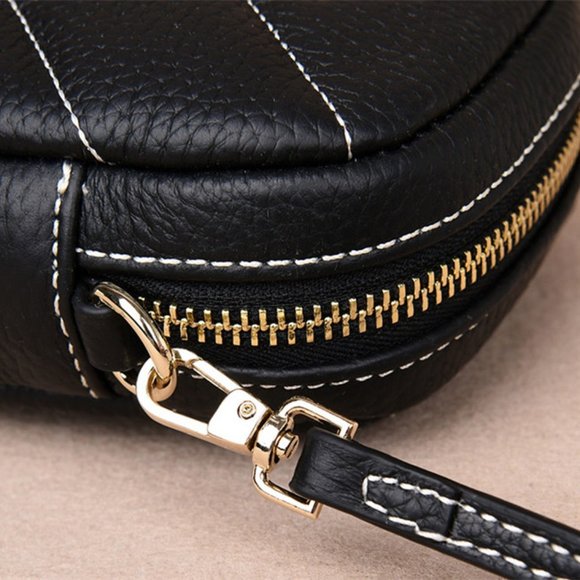 Genuine leather quilted crossbody purse - Picture 6 of 13